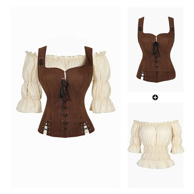 Chemise haut de costume pirate Femme