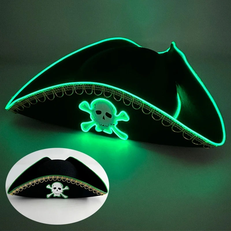 Chapeau de pirate éclairé