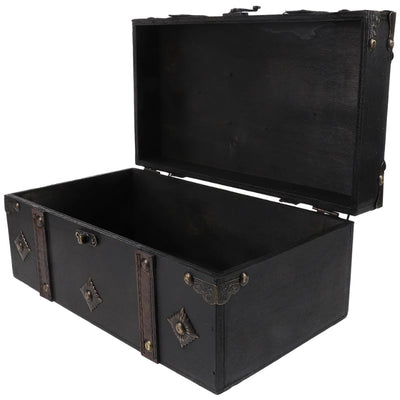 Coffre pirate bois noir