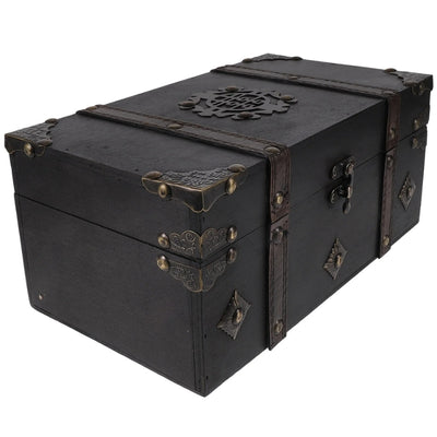 Coffre pirate bois noir