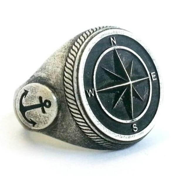 bague-pirate-boussole-marine