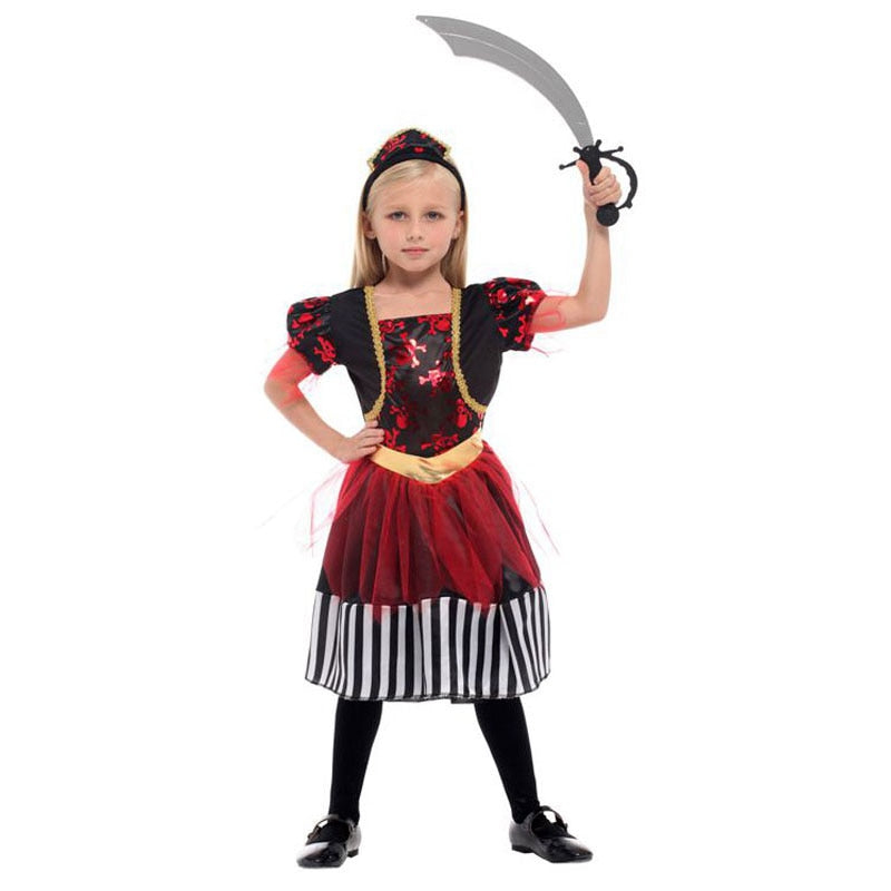 costume pirate fille rouge