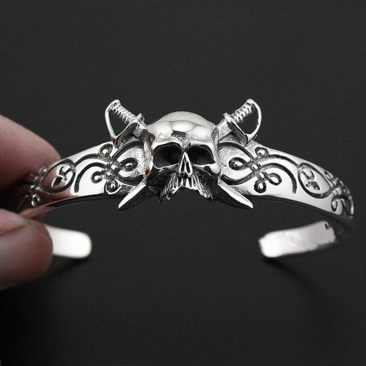 bracelet-skull-argent-homme